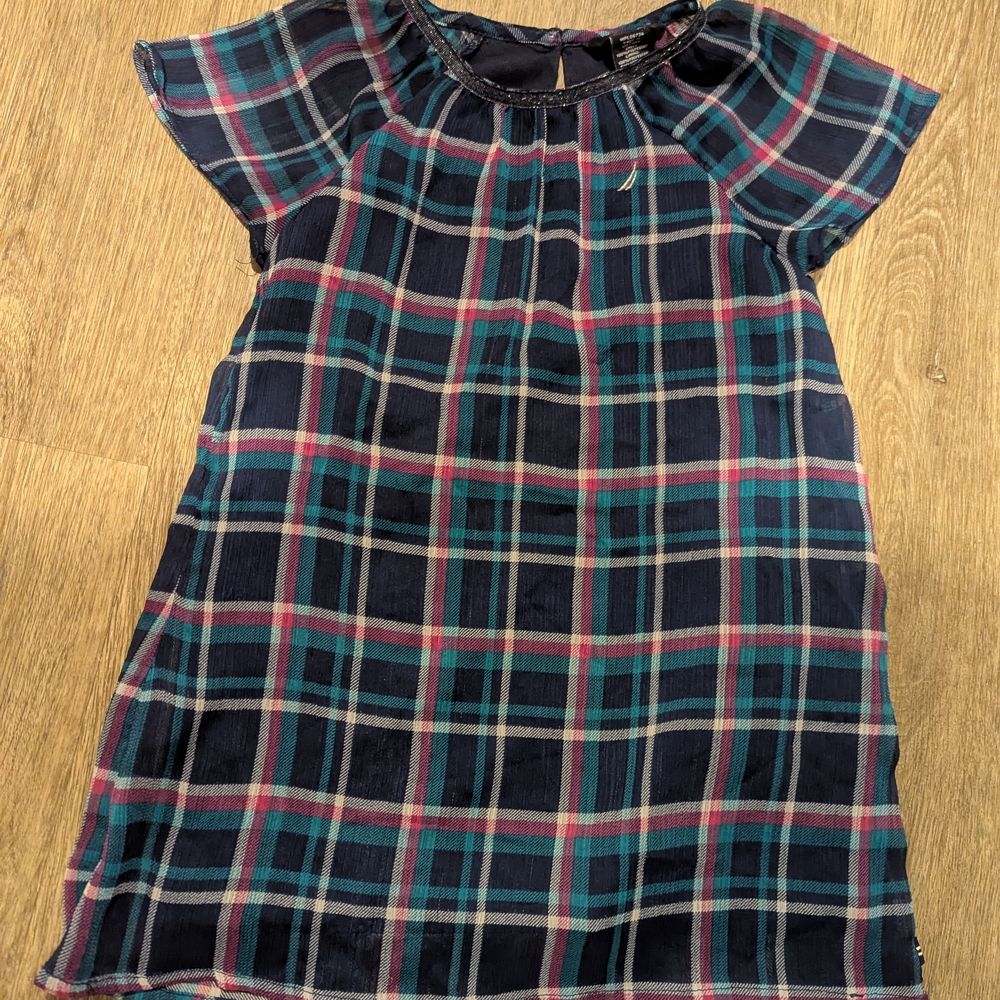 Plaid Short Sleeve Dress